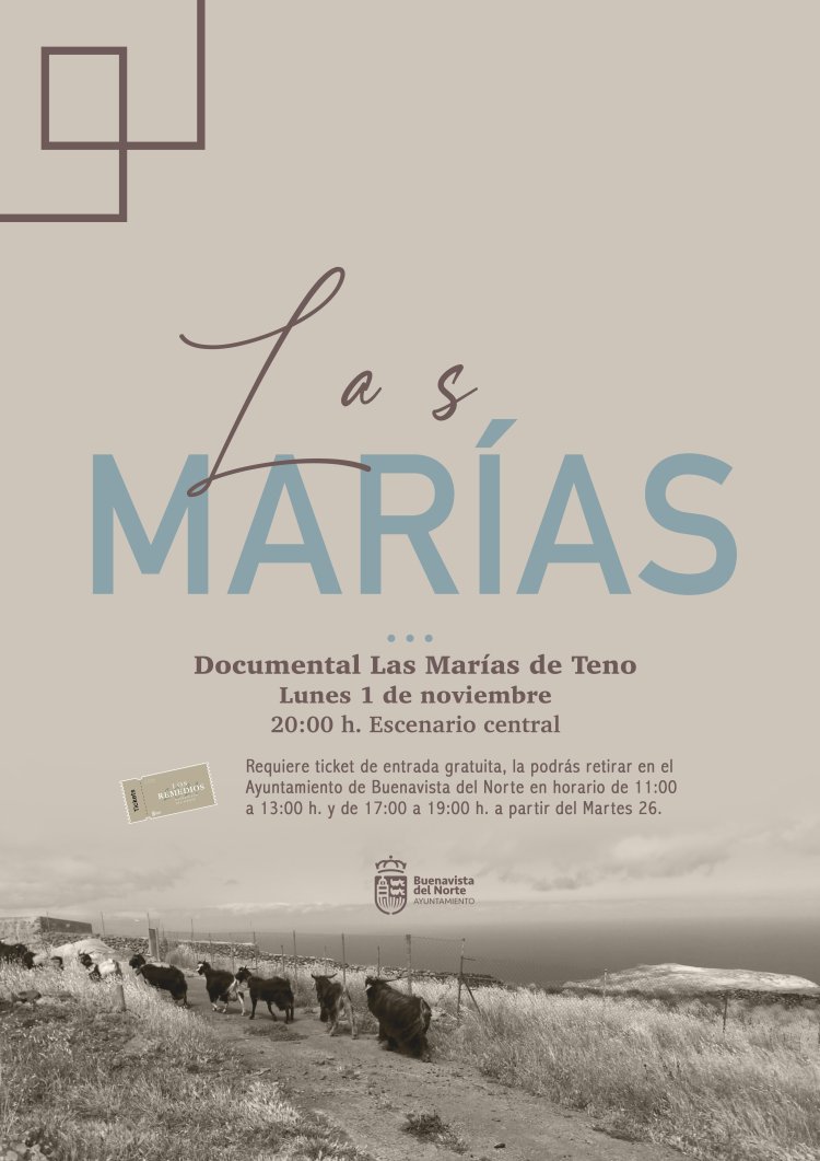 El Ayuntamiento de Buenavista proyecta el documental  Las Marías de Teno