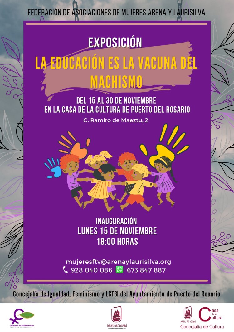 Exposición 'La educación es la vacuna del machismo' con obras de alumnado de Fuerteventura