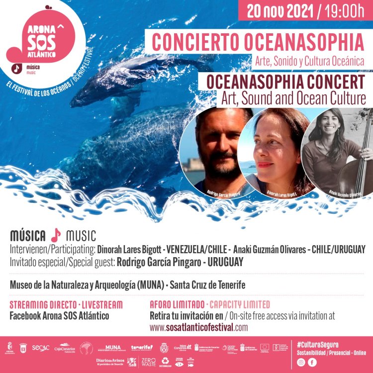 El concierto `Oceanasophia´ ofrece, en Arona SOS Atlántico, una forma creativa de escuchar nuestros mares