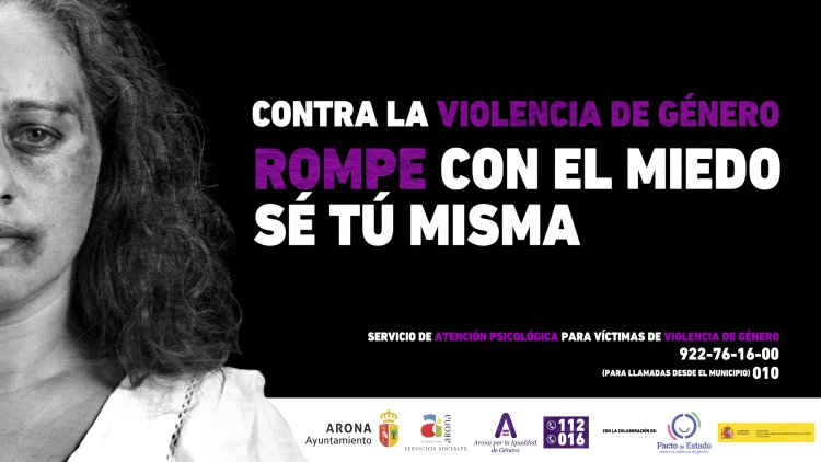 Arona invita a las mujeres víctimas de violencia machista a romper con el miedo y ser ellas mismas ante el 25-N