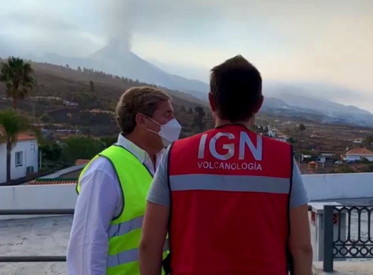 Eurodiputados españoles  visitan La Palma para conocer la situación de los afectados por la erupción
