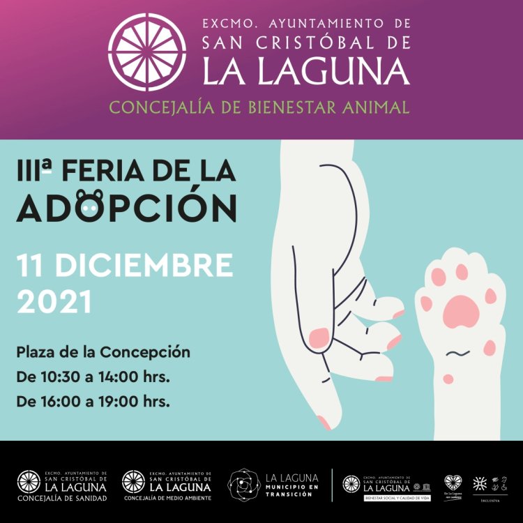 La III edición de la Feria de la Adopción de La Laguna regresa en formato presencial este sábado