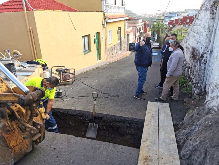 Los Realejos ejecuta mejoras en la red de pluviales de la Calle Los Afligidos y Ladera de La Zamora