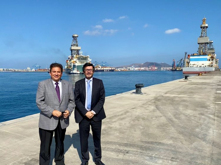El presidente de Puertos del Estado, Álvaro Rodríguez, visita el Puerto de Las Palmas