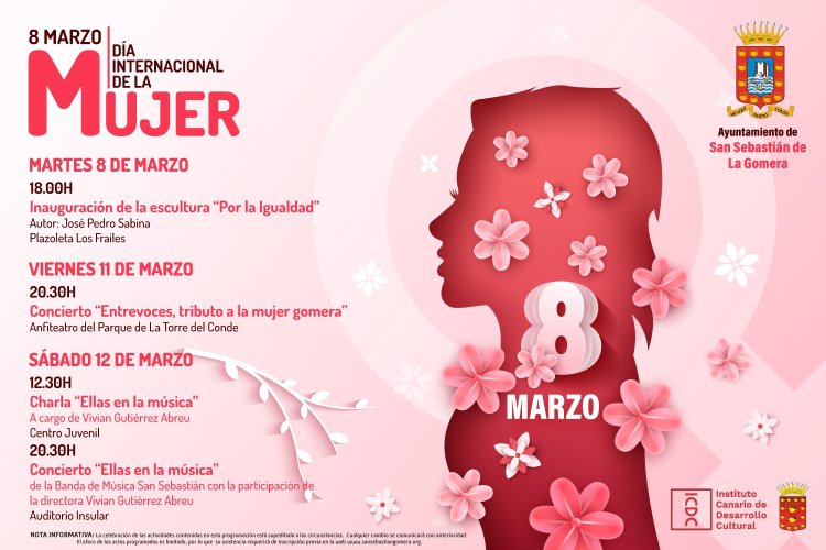 San Sebastián de La Gomera presenta el programa cultural en conmemoración del Día Internacional de la Mujer