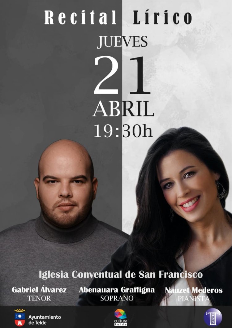 La iglesia de San Francisco acoge el concierto de lírica del tenor Gabriel Álvarez y la soprano Abenauara Graffigna