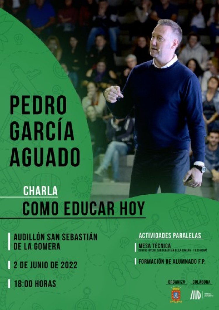 Pedro García Aguado llega a San Sebastián de La Gomera con el programa ‘Como educar hoy’