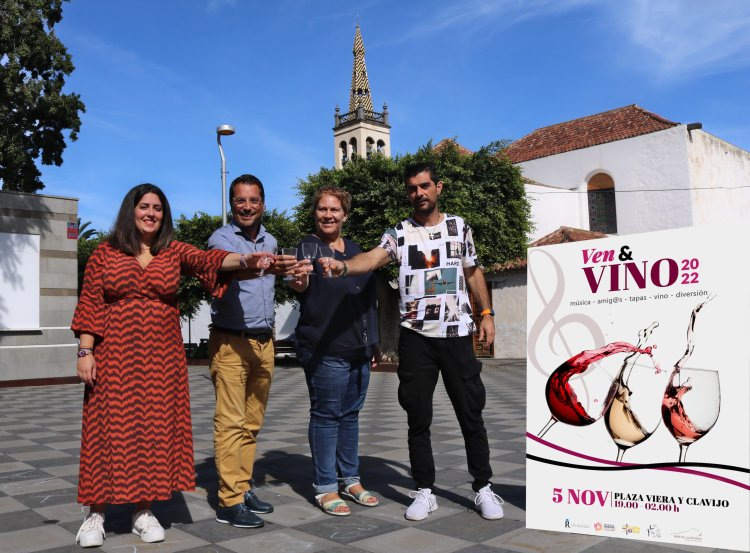 Los Realejos retoma su evento gastronómico y musical ‘Ven y Vino’ el 5 de noviembre en la Plaza Viera y Clavijo