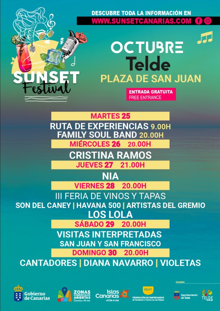 El ‘Sunset Festival’ aterriza este martes en la  plaza de San Juan con el concierto de Family  Soul Band