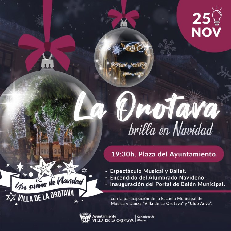 La Villa de La Orotava brillará con luz propia esta Navidad