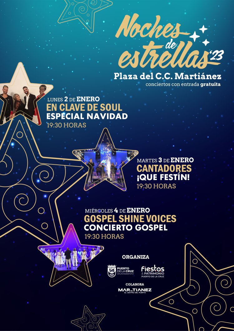 Puerto de la Cruz comienza el nuevo año con la mejor música en directo con 'Noches de Estrellas'