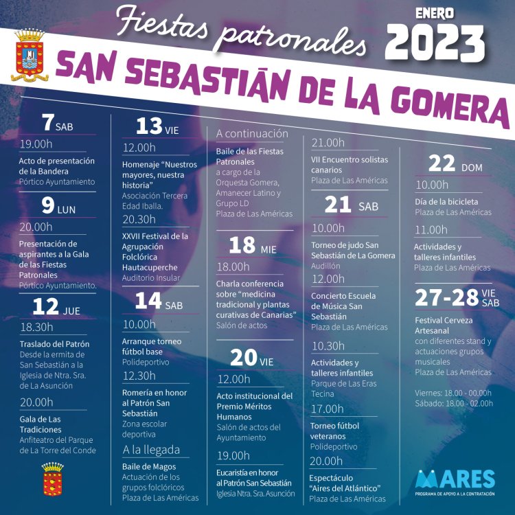 Todo listo para la celebración de las Fiestas Patronales de San Sebastián de La Gomera 2023