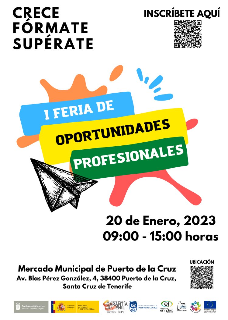 Puerto de la Cruz celebrará la I Feria de empleo y oportunidades profesionales del municipio