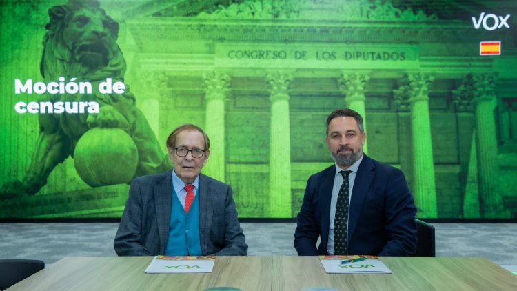 Vox anuncia un acuerdo con Ramón Tamames para presentar una moción de censura contra Pedro Sánchez