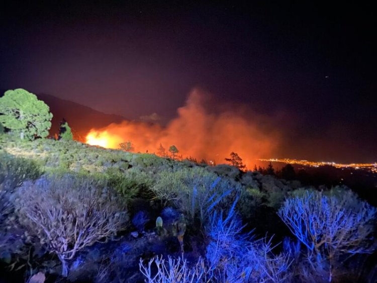 El incendio de Tenerife mantiene una buena evolución y se retiran los medios aéreos