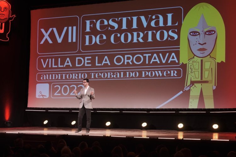 Darío López, maestro de ceremonias del XVIII Festival de Cortos Villa de La Orotava