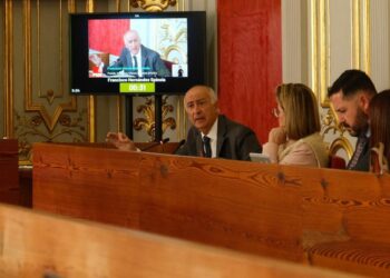 El concejal Francisco Hernández Spínola, durante el Pleno municipal del mes de marzo