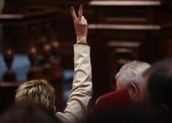 Un momento durante el debate