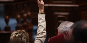 Un momento durante el debate