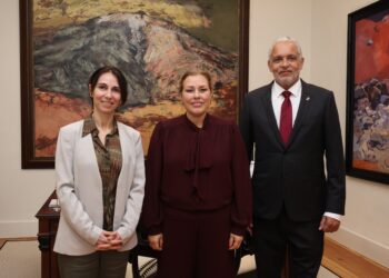 Un momento durante la visita