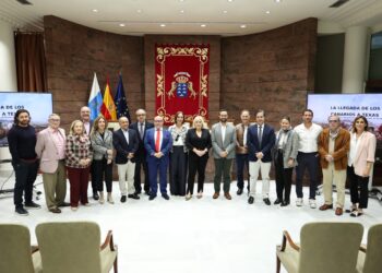 Un momento durante el acto