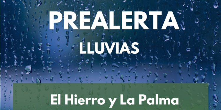 El Gobierno de Canarias declara la prealerta por lluvias en El Hierro y La Palma
