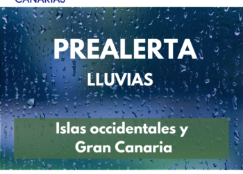 El Gobierno actualiza la situación, pasando a prealerta por lluvias en las cuatro islas occidentales y Gran Canaria