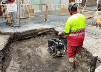 Reparación de un socavón en Bernardo de la Torre