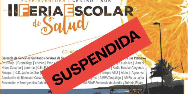 Suspendida la II Feria de Salud Escolar de Fuerteventura por la alerta de lluvia y viento
