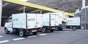 Parte de la flota de la nueva adjudicataria del servicio