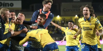 1-0. Las Palmas castiga la indefinición del Atlético, que dice adiós a la Liga