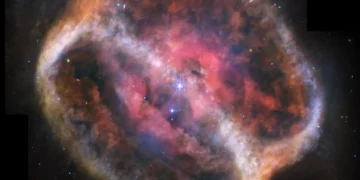 El telescopio espacial James Webb capta ‘los anillos de compromiso’ de una pareja estelar