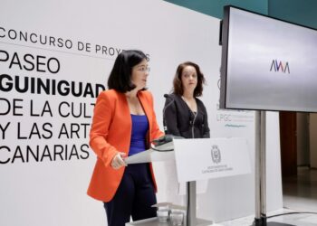 Darias durante el acto de presentación de la presentación de la propuesta ganadora. 2