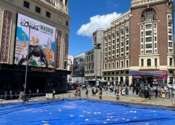 La plaza de Callao comienza su transformación para acoger una luchada histórica