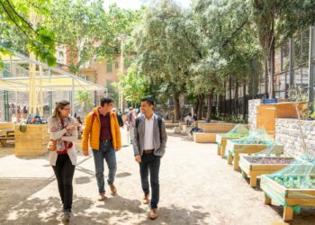 Educación conoce en Barcelona soluciones para adaptar los centros al cambio climático a través de los patios