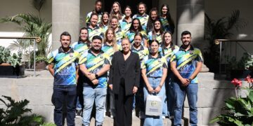 Un momento durante la visita