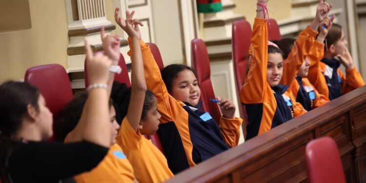 Un momento durante el pleno infantil