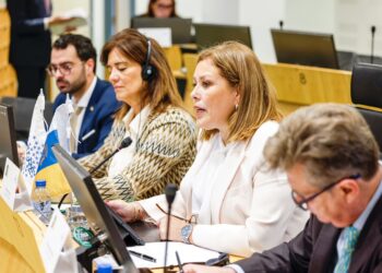 Un momento durante la sesión plenaria en Bruselas