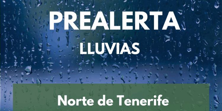 El Gobierno de Canarias declara la prealerta por lluvias en el norte de Tenerife