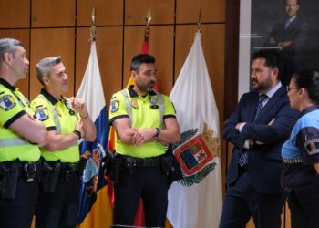 Agentes de la Policía Local de Las Palmas de Gran Canaria asisten a una formación en materia de tráfico en Mérida 3