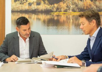 Alejandro Marichal y Javier Terán durante la reunión