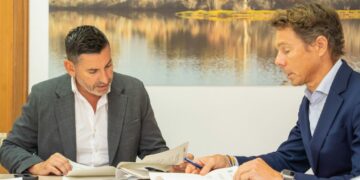 Alejandro Marichal y Javier Terán durante la reunión