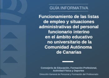 Educación publica una guía para orientar al personal funcionario interino docente sobre las listas de empleo