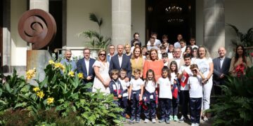 Un momento durante el acto