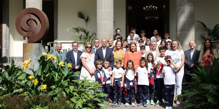 Un momento durante el acto