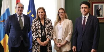 Un momento durante la visita