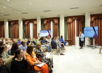 Un momento durante la jornada