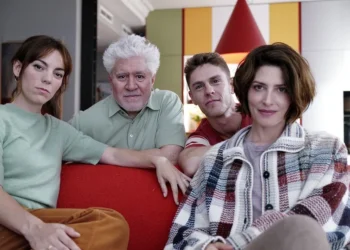 Bárbara Lennie, Leonardo Sbaraglia y Aitana Sánchez-Gijón en la nueva película de Pedro Almodóvar