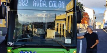 Reactivada la línea 382 tras las obras de saneamiento en la Calle Nueva