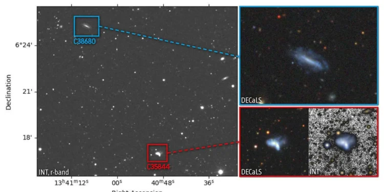 Estudian la «extraordinaria» fusión de dos galaxias enanas «en medio de la nada»